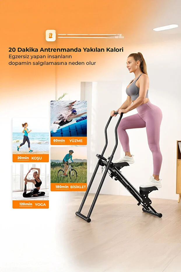 ROBO Katlanabilir Dikey Tırmanma Egzersiz Aleti Yeni Versiyon Siyah